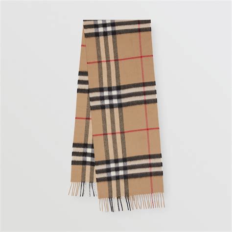 burberry the large classic cashmere scarf with archive logo|Burberry check cashmere scarf sale.